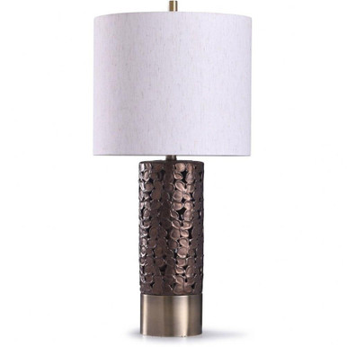 Chesham One Light Floral Open Design Column Table Lamp by Stylecraft - L318698DS