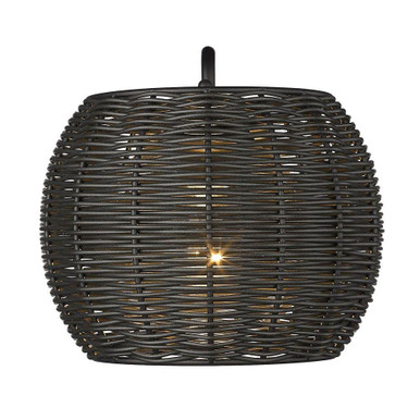 Vail 1 Light Outdoor Wall Mount by Golden - 6074-OWM NB-BRW