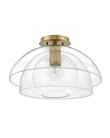 Lotus 1 Light 16 Inch Wide Semi Flush Mount by Hinkley - 39061