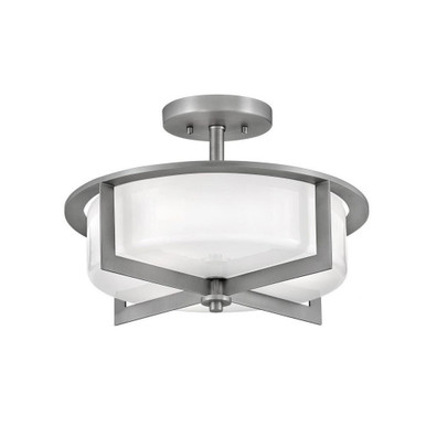 Baxley 15W 3 LED 15.25 Inch Wide Semi Flush Mount by Hinkley - 42033