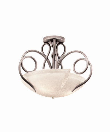 Tribecca 3 Light 20.5 Inch Wide Semi Flush Mount by Kalco - 4288