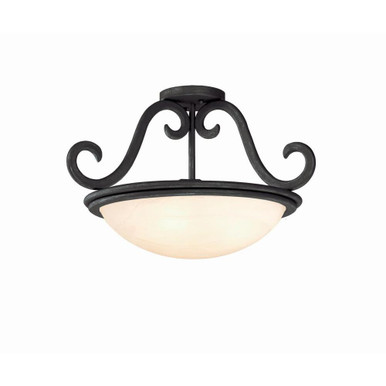 Santa Barbara 3 Light Inch Wide Semi Flush Mount by Kalco - 3172TO/ALAB