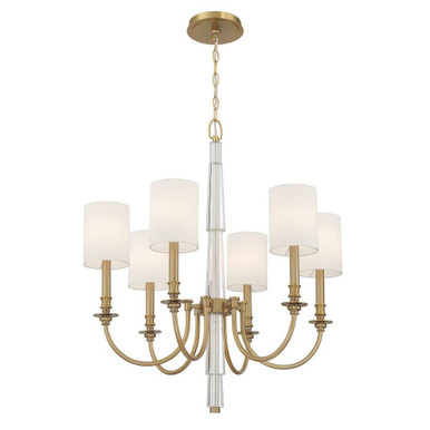 Lloyd 6 Light Chandelier 30 Inch Tall and 26 Inch Wide by Crystorama - LLO-486-AG