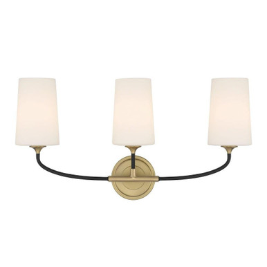 Niles 3 Light Bath Vanity 12.25 Inch Tall and 23.5 Inch Wide by Crystorama - NIL-70013-BF-MG