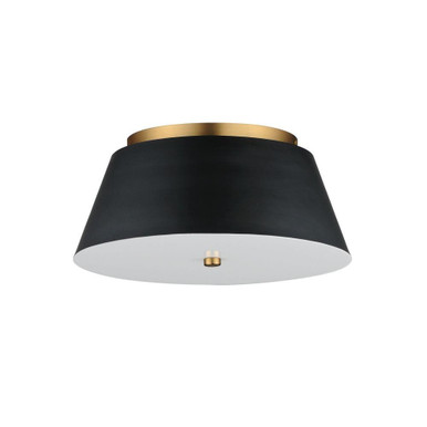 Miles 30W 1 LED 16 Inch Wide Flush Mount by Maxim - 10719WTBKNAB