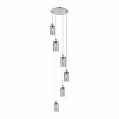 Crown Point 6 Light Cord Hung Pendant 15.75 Inch Wide by Innovations - 116B-6P-G434-7