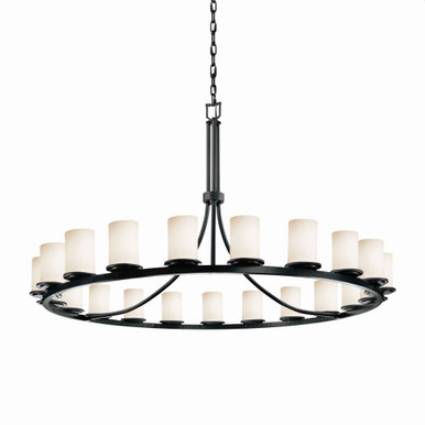 Fusion Dakota 21 Light Chandelier by Justice Design FSN-8716-10-OPAL - FSN-8716-10-OPAL