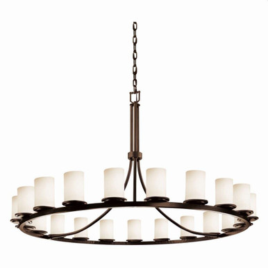 Fusion Dakota 21 Light Chandelier by Justice Design FSN-8716-10-OPAL