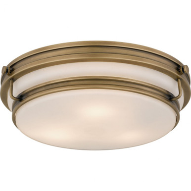 Grafton 3 Light Flush Mount 4.25 Inch Tall and 16 Inch Wide by Quoizel - QFL6776