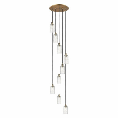 Crown Point 9 Light Cord Hung Pendant 19.25 Inch Wide by Innovations - 119B-9P-G434-7