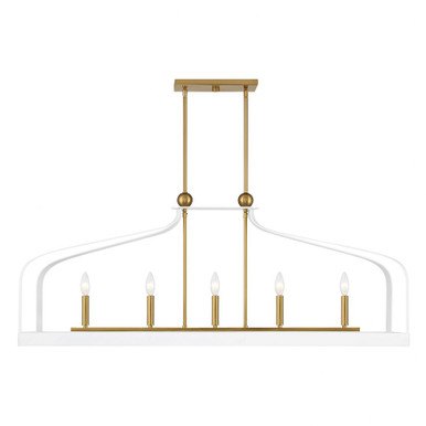 Sheffield 5 Light Small Linear Chandelier by Savoy House - 1-7804-5