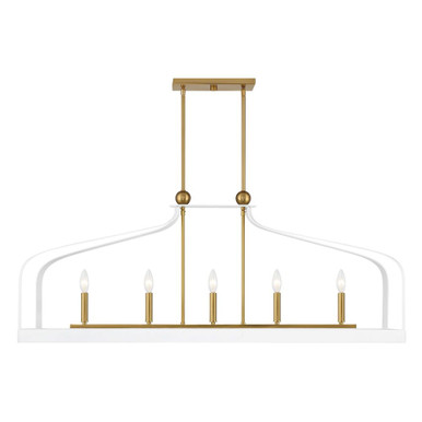 Sheffield 5 Light Small Linear Chandelier by Savoy House - 1-7804-5