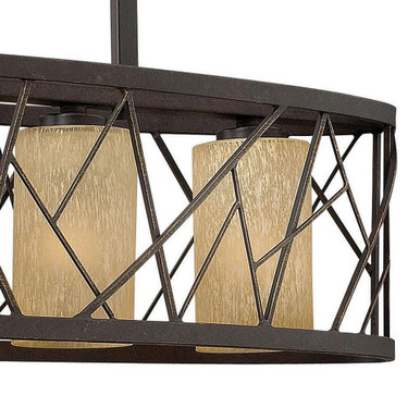 Nest 4 Light Large Linear Chandelier by Fredrick Ramond - FR41614ORB