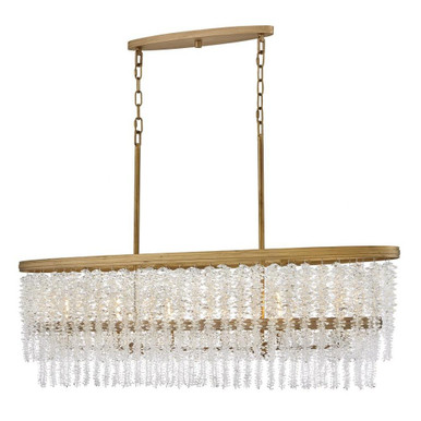 Rubina 6 Light Oversized Linear Chandelier by Fredrick Ramond - FR41496BNG