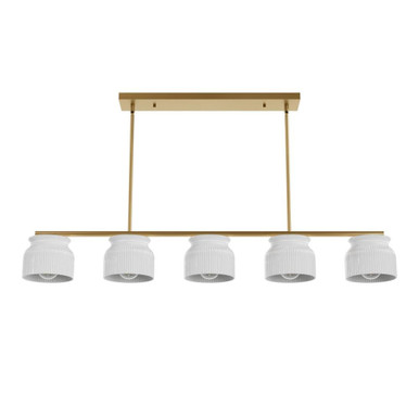 Harlowe 5 Light Large Linear Chandelier by Hunter - 13180