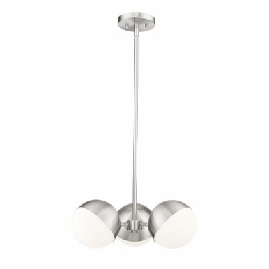 Realm Sphere 3 Light Chandelier 6.25 Inch Tall X 17.25 Inch Wide By Z-Lite - 7517-3