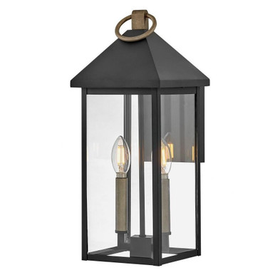 Rhett 3 Light Outdoor Wall Lantern by Lark - 81525BK