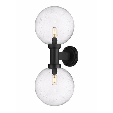 Laurent 2 Light Outdoor Modern Wall Lantern by Z Lite - 599B2-BK