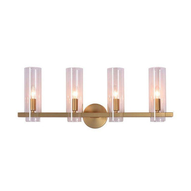 Colonna 4 Light Quad Wall Sconce 5 Inch Tall and 28 Inch Wide by Kanova - KWS0133-4MBR