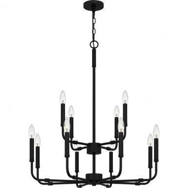 Abner 12 Light Large Chandelier by Quoizel - ABR5128MBK
