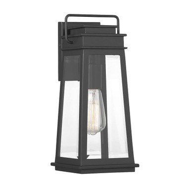 Boone 1 Light Outdoor Wall Lantern 15.25 Inch Tall by Savoy House - 5-812-BK