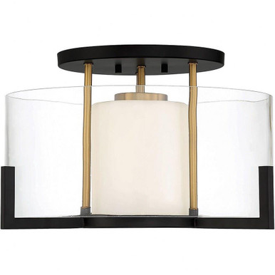 Eaton 1 Light 17 Inch Wide Semi Flush Mount by Savoy House - 6-1981-1-143