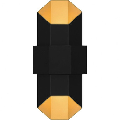 Chasm 12W 1 LED Outdoor Wall Lantern by Quoizel - CHS8307MBKG