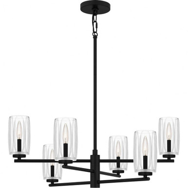 Cunningham 6 Light Large Chandelier by Quoizel - CUN5026MBK