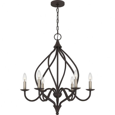 Dupont 6 Light Medium Chandelier by Quoizel - DUP5025OZ
