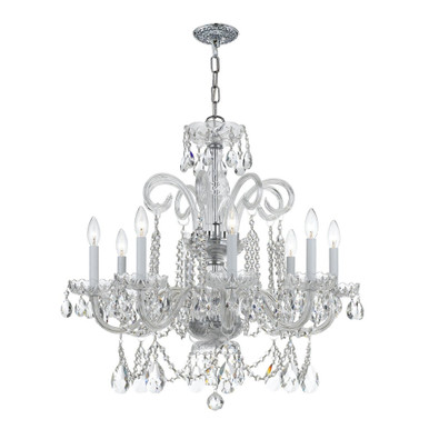 Traditional Crystal 8 Light Large Chandelier by Crystorama - 5008