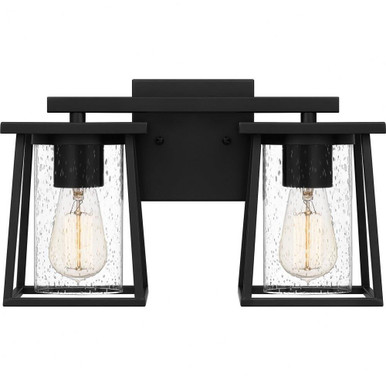 Lodge 2 Light Vanity Light by Quoizel - LDG8615MBK