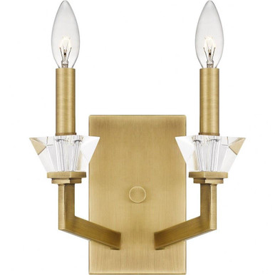 Lottie 2 Light Candle Style Wall Sconce by Quoizel - LOT8708AB