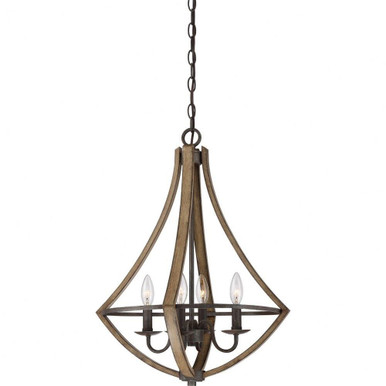 Shire 4 Light Small Chandelier by Quoizel - SHR2818RK