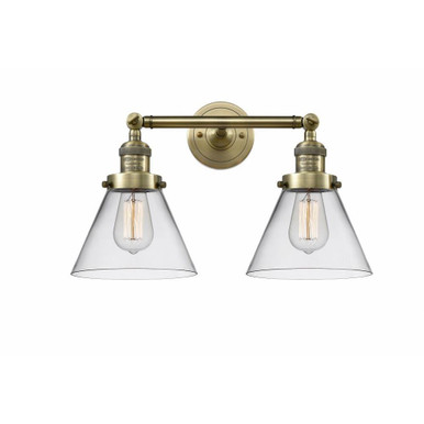 Cone 2 Light Industrial Vanity Light by Innovations - 208-G4