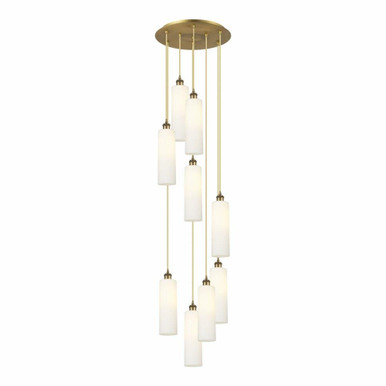 Crown Point 9 Light Cord Hung Pendant 91.5 Inch Tall by Innovations - 119B-9P-BB-G434-12WH