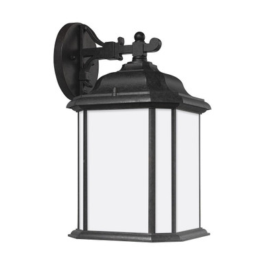 Kent 1 Light Satin Etched Glass Wall Lantern 15 Inch Tall by Generation - 84531