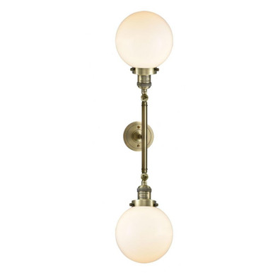 Beacon 2 Light Vanity Light 34.38 Inch Tall by Innovations - 208L-G20-8