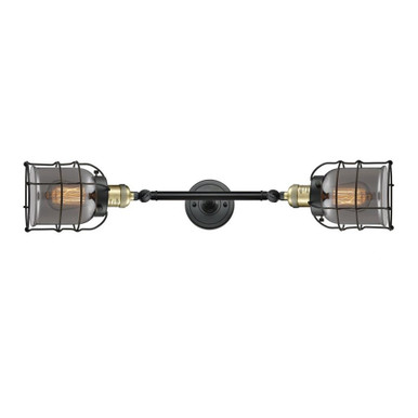 Bell Cage 2 Light Vanity Light 31.38 Inch Tall by Innovations - 208L-G5-CE