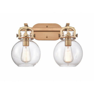 Newton Sphere 2 Light Industrial Vanity Light by Innovations - 410-2W-G410-7