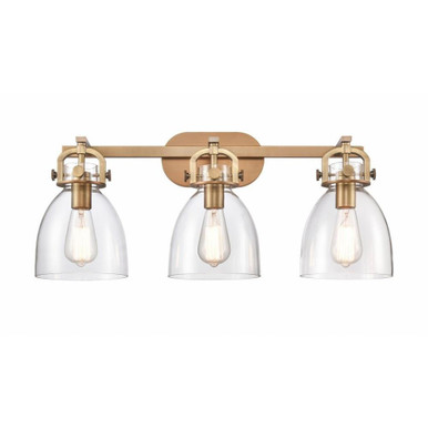 Newton Bell 3 Light Dome Glass Vanity Light by Innovations - 410-3W-G412-7