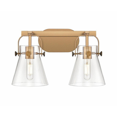 Pilaster II Cone 2 Light Bath Vanity 17 Inch Wide by Innovations - 423-2W-G411-6