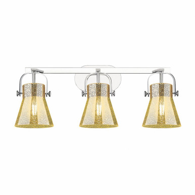 Pilaster II Cone 3 Light Bath Vanity 26.5 Inch Wide by Innovations - 423-3W-G411-6