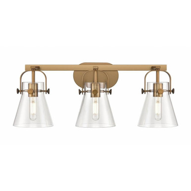 Pilaster II Cone 3 Light Bath Vanity 26.5 Inch Wide by Innovations - 423-3W-G411-6