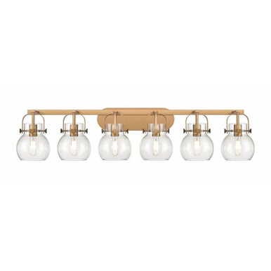Pilaster II Sphere 6 Light Bath Vanity 45.5 Inch Wide by Innovations - 423-6W-G410-6