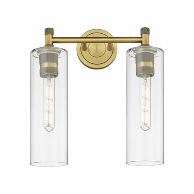 Crown Point 2 Light Vanity Light 15.5 Inch Tall by Innovations - 434-2W-G434-12