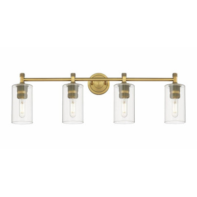 Crown Point 4 Light Bath Vanity 10.5 Inch X33.88 Inch Wide by Innovations - 434-4W-G434-7