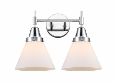 Cone 2 Light Matte White Vanity Light by Innovations - 447-2W-G4
