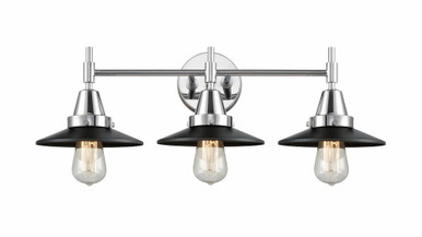 Railroad 3 Light Vanity Light 26 Inch Wide by Innovations - 447-3W-M1-M7