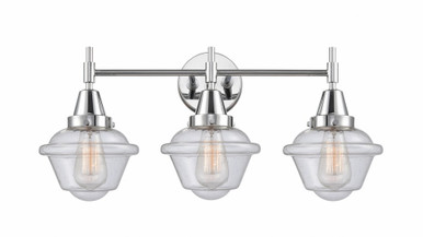 Oxford 3 Light Steel Vanity Light 25.5 Inch Wide by Innovations - 447-3W-G53