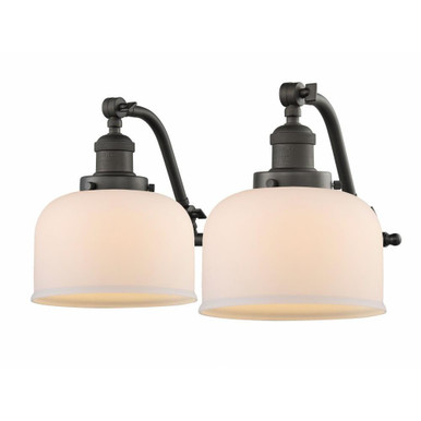 Bell 2 Light Industrial Vanity Light 18 Inch Wide by Innovations - 515-2W-G7